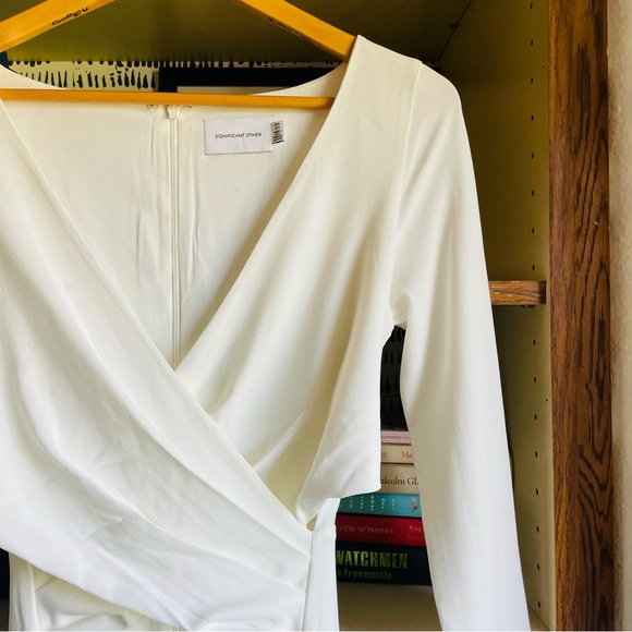 Significant Other Escape White Ruched Midi Dress - Picture 7 of 12